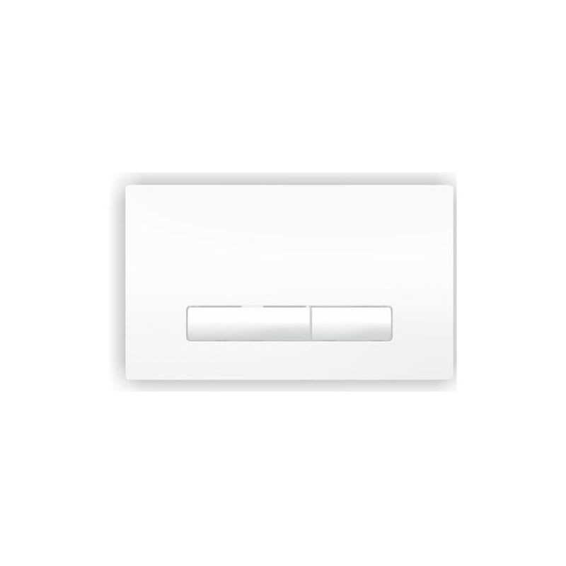 OLI - Plaque de commande Glam double débit blanche en abs - Regiplast