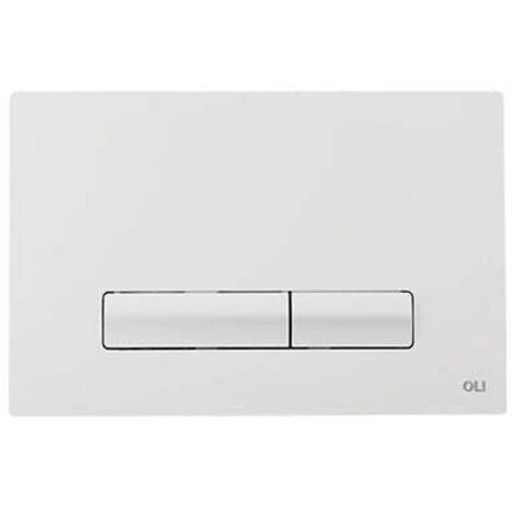 Plaque de commande Glam double débit blanche en ABS - Regiplast