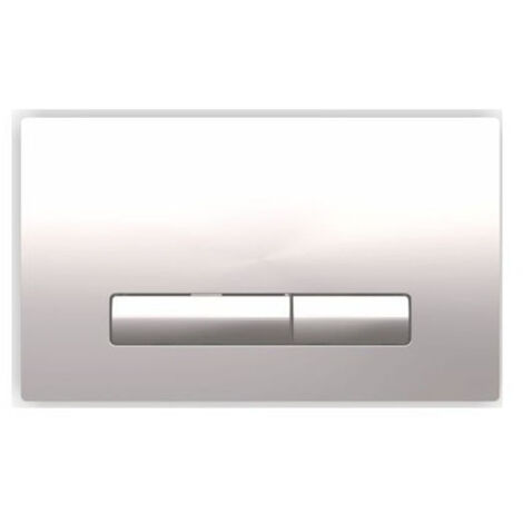 Plaque de commande Glam double débit chromé en ABS - Regiplast
