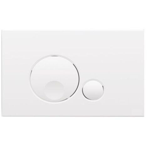 Plaque de commande Globe double débit blanche en ABS - Regiplast