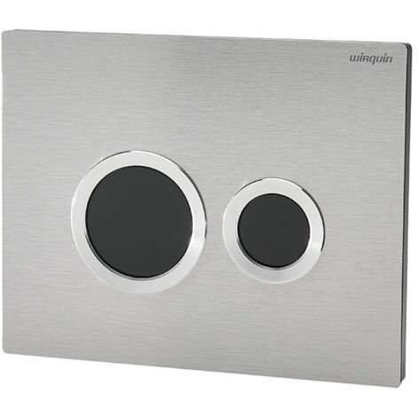 Plaque de commande HOOPS alu brossé - Commande double chasse - Wirquin PRO 55721305