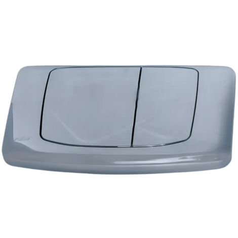Plaque de commande Inox WC encastré Valsir Angel Rios, double volume chromé
