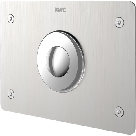 Plaque de commande KWC AR, acier inoxydable, 190x140 mm, pour chasse d'eau, vis spéciale
