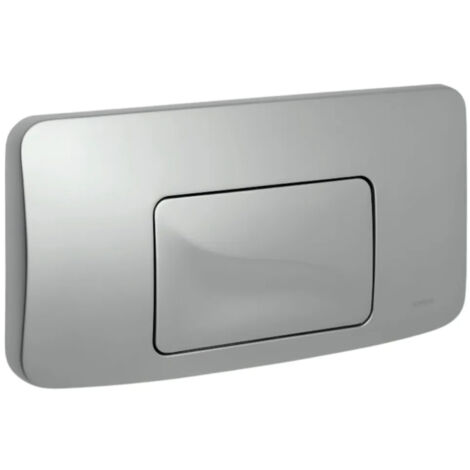 Plaque de commande murale GALA chromé mat pour WC encastré, simple volume
