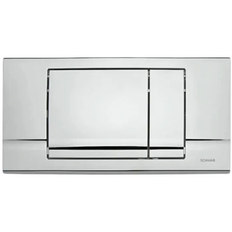 Plaque de commande murale RIVA DUO Schwab WC encastré, double touche, chromé