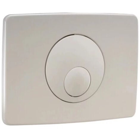 Plaque de commande Nicoll double volume boutons ronds pour bâti-support auto-portants blanc