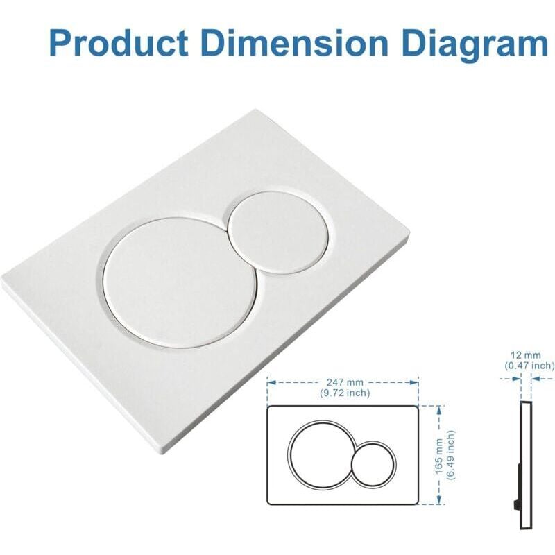SNQ - Plaque De Commande, Pièces De Rechange Pour Réservoir De Chasse D'eau, Anciens Modèles Plaque De Commande pour Geberit Sigma01 UP320&300,Double