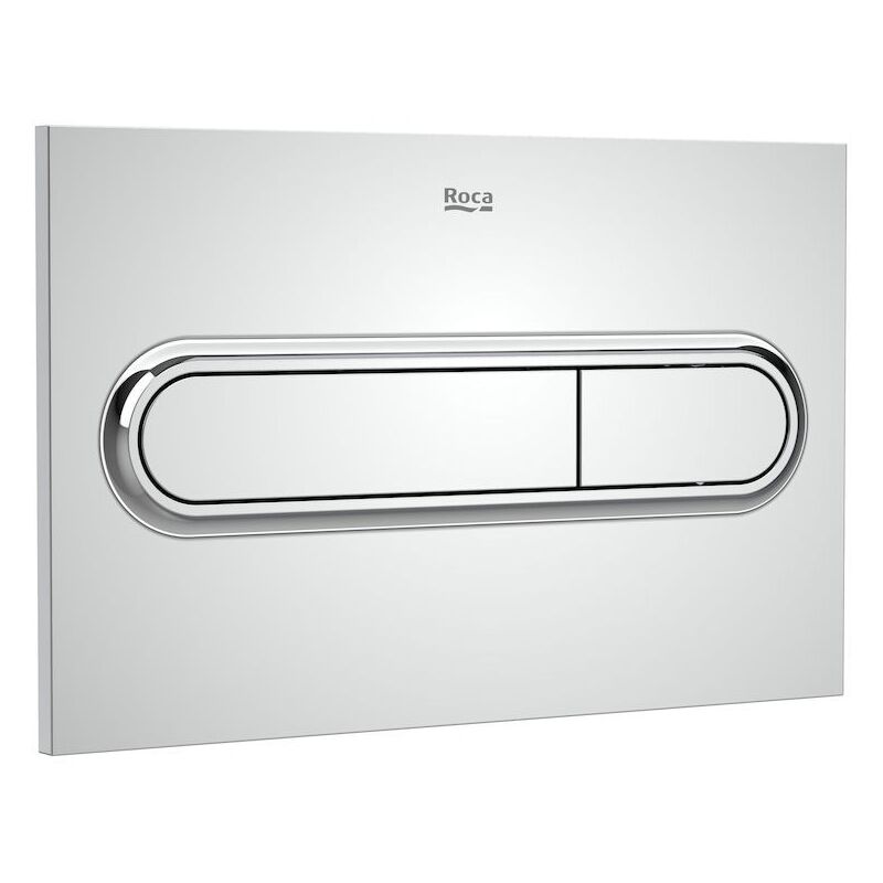 PL1 dual (une) Plaque d'actionnement encastrée double Roca Couleur : chromé brillant