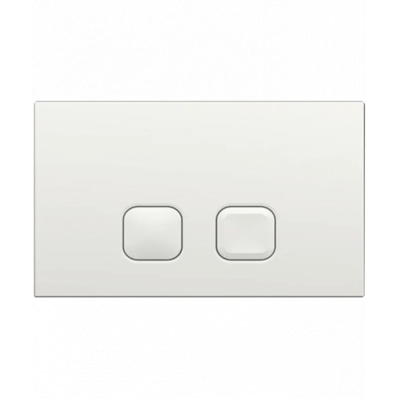 Plaque de commande WC Regiplast PLAIN, double touche, blanche