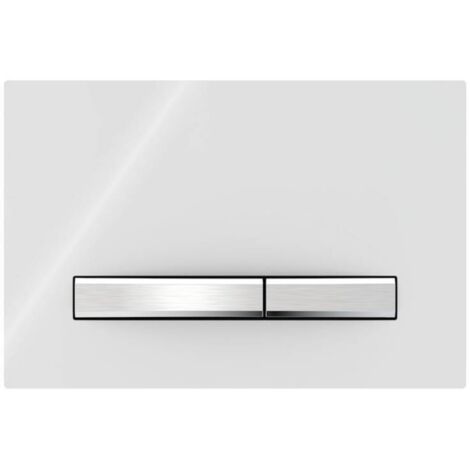 Plaque de commande pour chasse d'eau double Geberit Sigma50, finition chromée métallisée. Coloris : Chrome, Blanc (115.788.11.2)