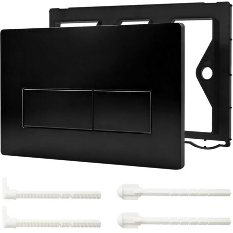 ORTVIAI Plaque De Commande Pour Chasse D'eau Encastrée Double Fonction Compatible Geberit Sigma01 UP300/320 Noir