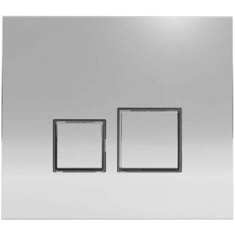 ALTERNA Plaque de commande pour Toilette WC Suspendu SIAMP Square Aspect Inox Inserts Brillant - 31204210