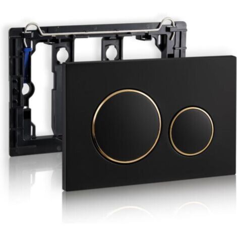 Plaque de commande  Sigma20 pour double chasse, noir et or (115.882.KM.1)-Produit compatible