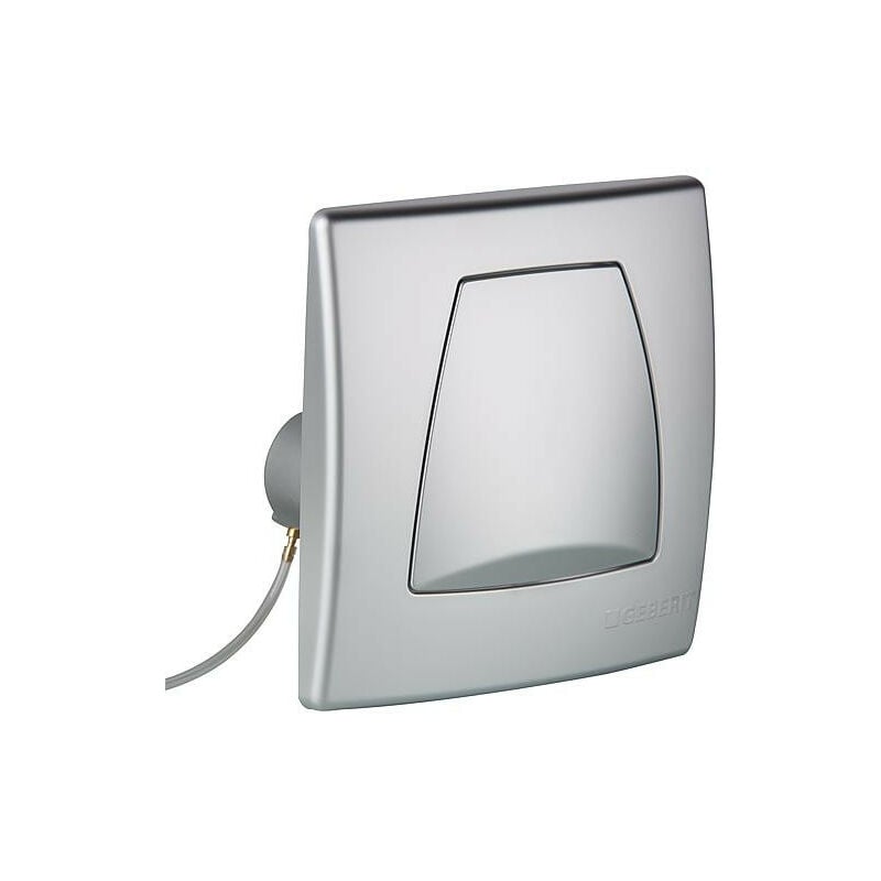 Plaque de commande Twinline pour commande ur, avec ecoulement pneumatique, mat chromé