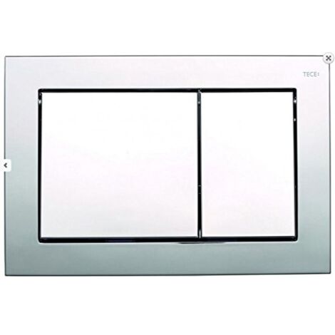 Tece – Plaque de commande WC chrome brillant – Finition métal – Dimensions 214x145x18mm – Déclenchement frontal – 9240701