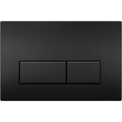 Plaque de Commande WC, Compatible avec Geberit Sigma, UP300 et UP320, avec Double Chasse, Équipée d'un Set de Leviers de Chasse et d'un Cadre d'Installation, Dimensions 245 × 164mm.(Noir)