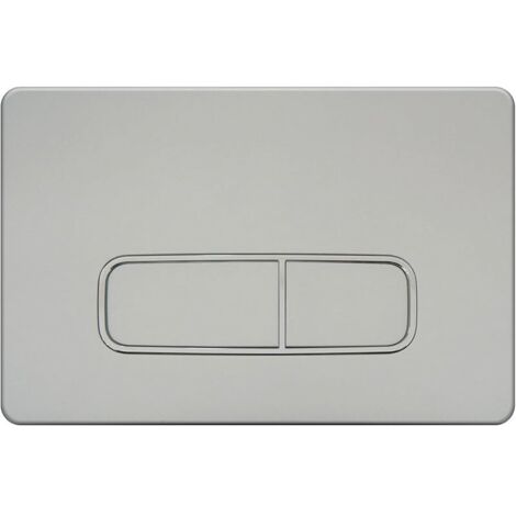Plaque de Commande WC, Compatible avec Geberit Sigma, UP300&UP320, avec Double Chasse, Équipée d'un Set de Leviers de Chasse et d'un Cadre d'Installation, Dimensions 243×164mm(Gris argenté)