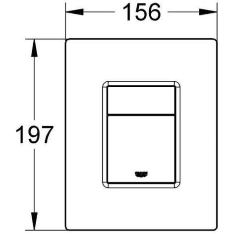 Plaque de commande WC compatible Grohe – Finition dorée – Dimensions 156x197mm – Installation horizontale/verticale – Système à double bouton - 38732GL0