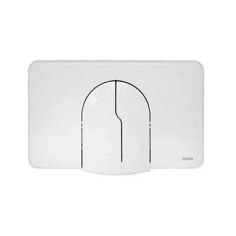 Plaque de commande WC double commande – ABS blanc – Dimensions 310 x 185 mm – Pour installation facile et rapide – Wisa