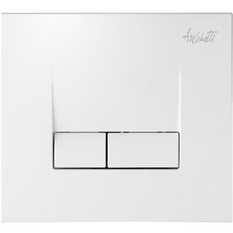 Plaque de commande WC en ABS – Double volume – Effort d'actionnement < 20N – Amortisseurs de retour pour fonctionnement silencieux – Anconetti