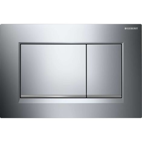 Plaque de commande WC SIGMA30 double touche, chromé brillante et mat