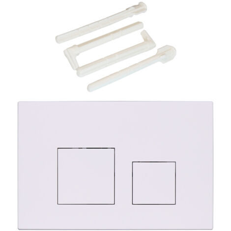 Plaque de commande WC suspendu – Compatible Geberit Sigma 20, UP300 & UP320 – Plaque de déclenchement Geberit pour chasse d’eau double, silencieuse, durable et économe en eau – 1 pièceBlanc mat