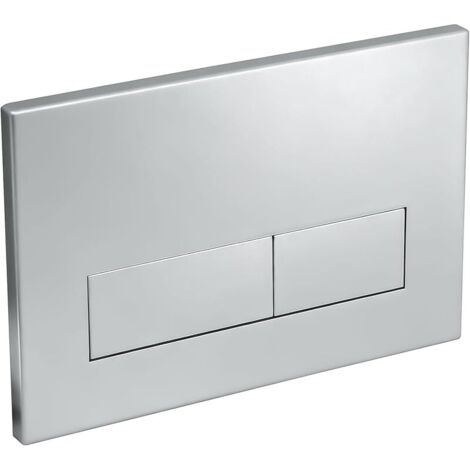Plaque de commande WC suspendu，Compatible avec Geberit Sigma 20， UP300 & UP320，Double chasse d'eau, régulateur de débit, 246x164 mm（Gris argenté）