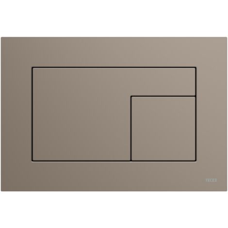 Plaque de commande WC TECEvelvet 9240730 pour double chasse, Castoro Ottawa / Beige-Brun