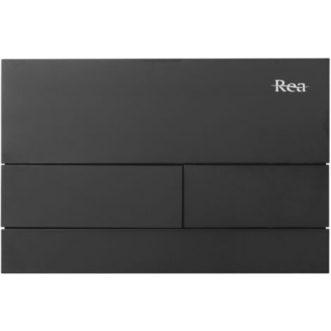 PLAQUE DE COMMANDE WC TYPE REA T STEEL BLACK
