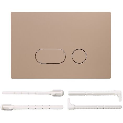 Plaque De Commande Wc,Plaque De Déclenchement,Double Déchargement,Avec Jeu De Tiges D'Échappement,Cadre De Fixation,Plaque D'Actionneur Compatible Avec Geberit Sigma 01,20,30,50,Up 320,300-Or mat