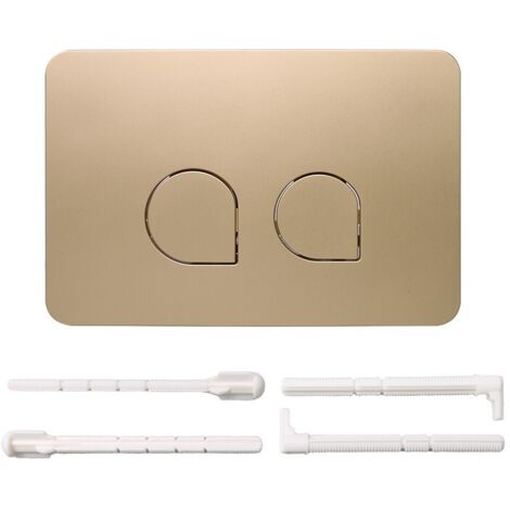 Plaque De Commande Wc,Plaque De Déclenchement,Double Déchargement,Avec Jeu De Tiges D'Échappement,Cadre De Fixation,Plaque D'Actionneur Compatible Avec Geberit Sigma 01,20,30,50,Up 320,300-Or mat