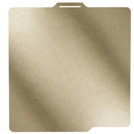 Plaque de construction double face PEO+PEI 257x257mm, texture PEI + lisse PEO, pour lit chauffant sans aimants, plateau double face haute adhérence.