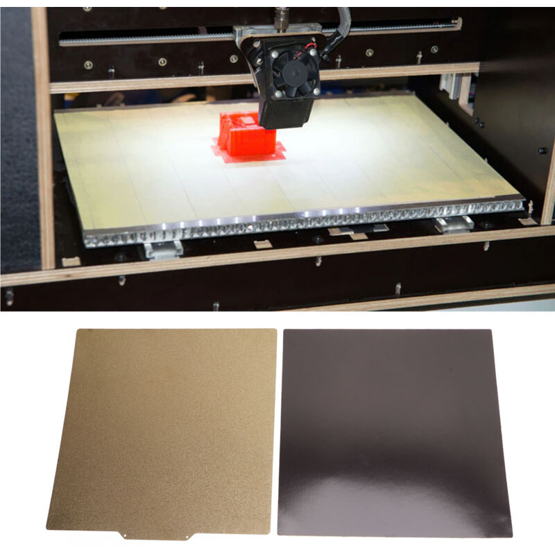 Treetalk - Plaque de construction pour imprimante 3D 290 x 290 mm pei double face, plaque de construction flexible en acier à ressort avec base