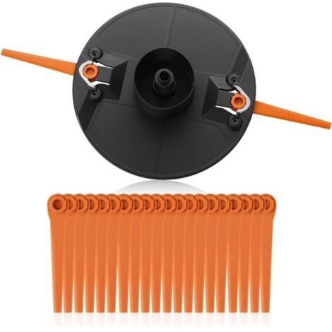 Plaque de couteau double lame compatible avec les articles Gardena 9823, 9825, accessoires de remplacement de plaque de couteau pour coupe-bordures, 20 lames