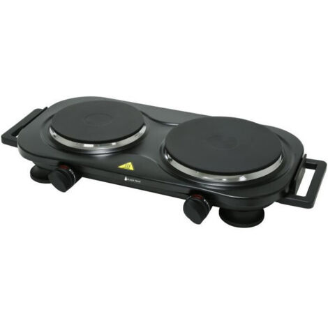 Plaque de cuisson 2 feux - Noir - 2250W - Blackpear BHP004