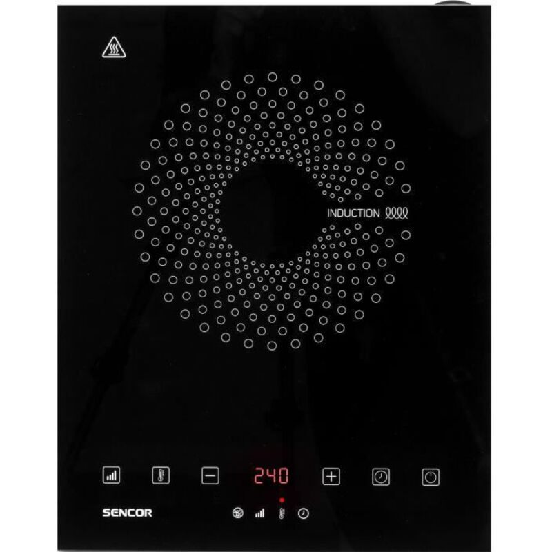 Sencor - Plaque de Cuisson - Mobile Electrique Plaque de cuisson a induction scp 3601GY - 2000 w - 1 foyer - Noir