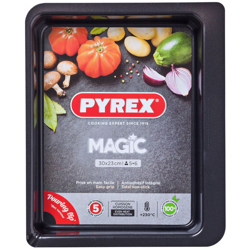 Plat à four magic rectangulaire 30 x 23 cm - Noir - Pyrex