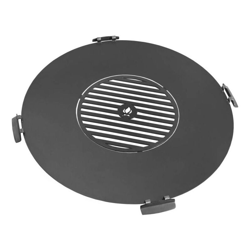 Plaque en fonte pour braséro 102cm, grille inclue 50cm, avec poignées, CookKing, 222382