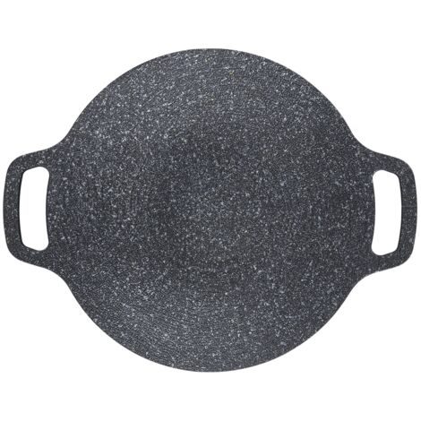 Plaque de cuisson barbecue universelle 34cm, compatible induction, antiadhésive en aluminium épaissi pour intérieur et extérieur