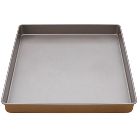 Plaque de cuisson carrée de 28 cm en acier au carbone, antiadhésive, idéale pour la pâtisserie et la préparation de nougat.