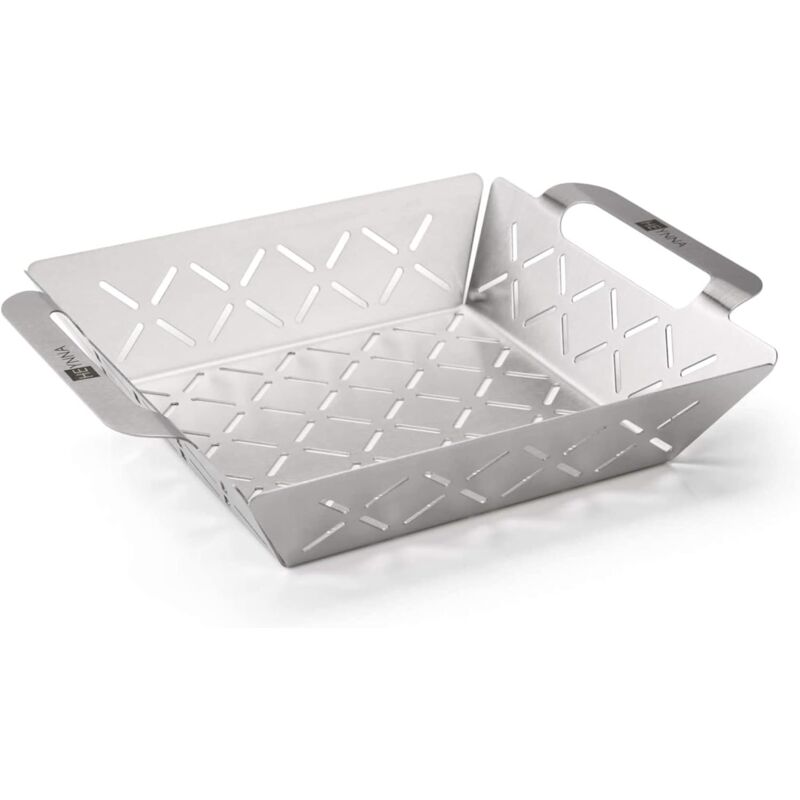 Plaque de cuisson carrée en acier inoxydable, BBQ barbecue bac de fuite, grill panier grill outils de barbecue