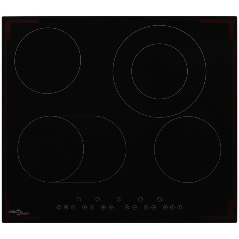 Plaque de cuisson Céramique 4 brûleurs Contrôle tactile 6600 W vidaXL