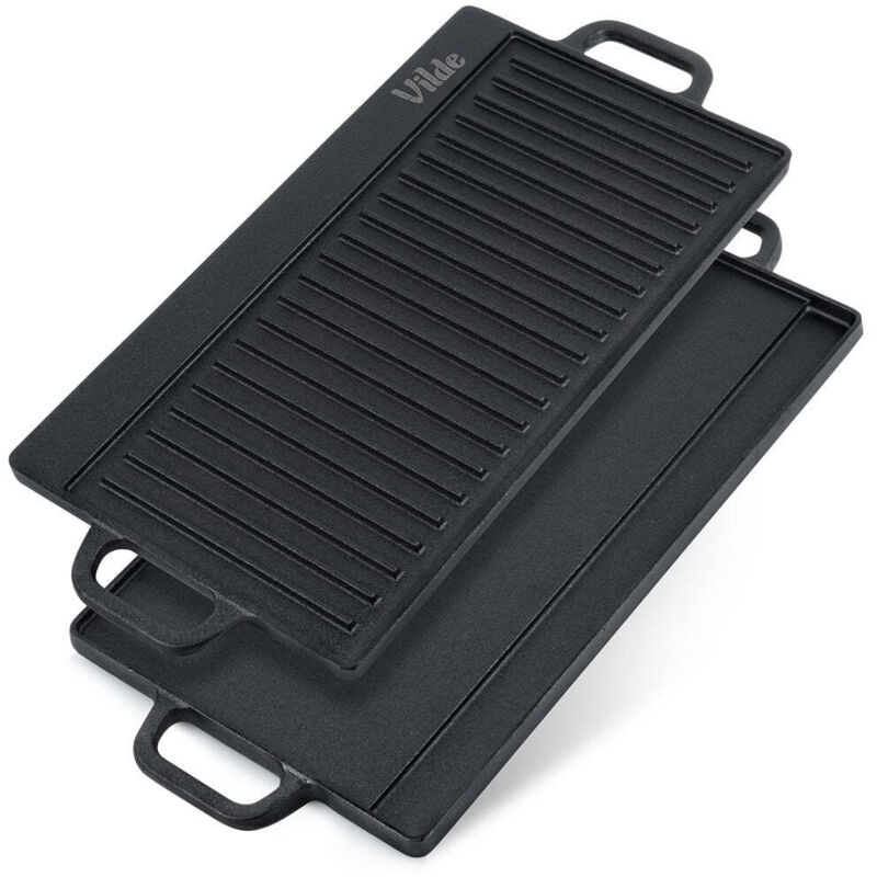 Grillplaat Gietijzeren Dubbelzijdige Gegoten Lijn 50.5X23.5 Cm