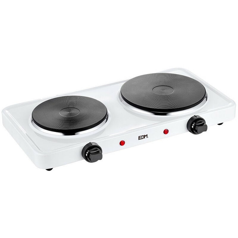 EDM - Plaque de cuisson électrique portable 1000-1500w 2 plaques 46x24x7,5cm