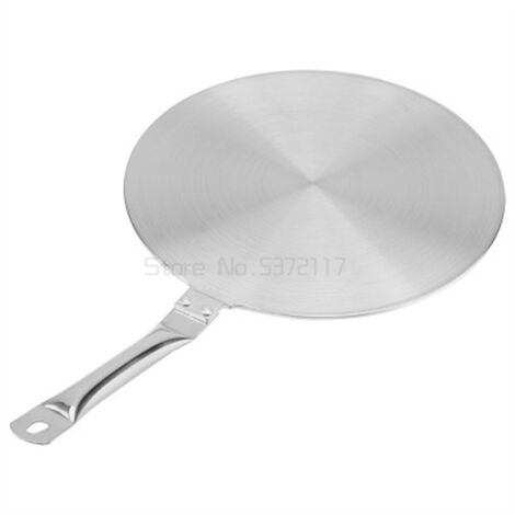 Plaque de cuisson électrique en acier inoxydable, plaque de cuisson à Induction, diffuseur de chaleur, poêle à frire, convertisseur adaptateur, ustensile de cuisine,24cm