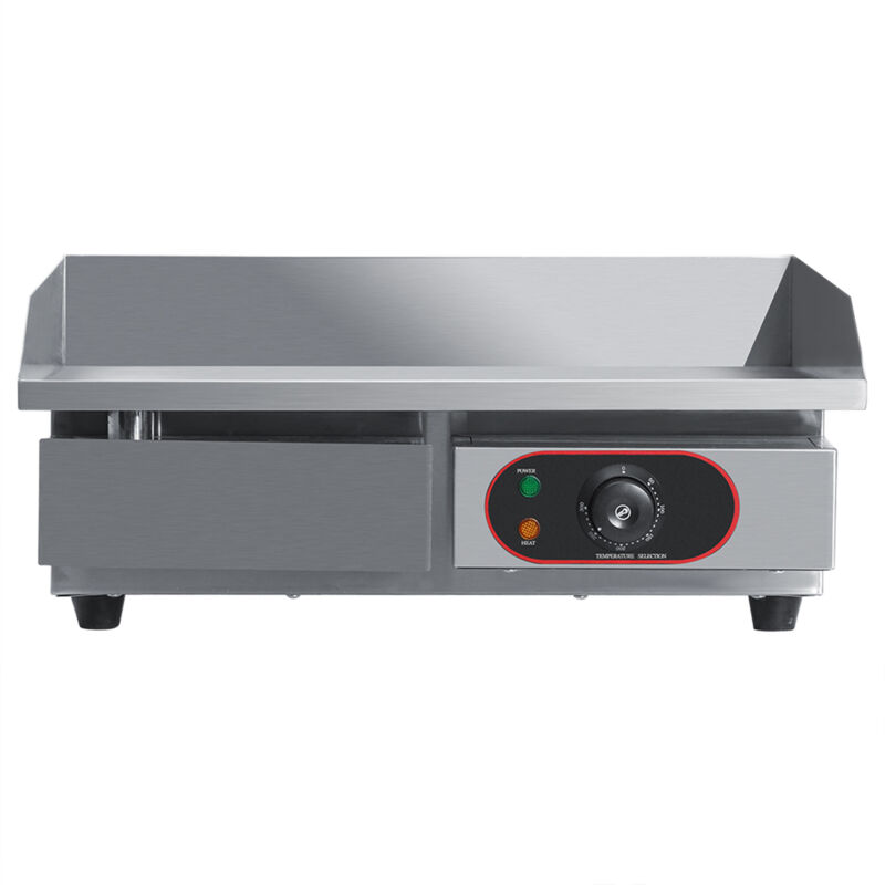 Plaque de Cuisson Électrique en Acier Inoxydable - Pour Omelettes, Viandes et Grillades - 220-240V, Norme Européenne