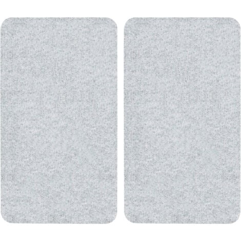 WENKO Plaque de cuisson en verre ALLSTAR transparente 2x 30 x 52 cm plaque de protection pour cuisinière en verre trempé avec pieds antidérapants en silicone ensemble de 2 pièces pour vitrocéramique