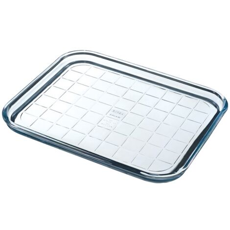 Plaque de cuisson en verre borosilicate 32x26cm – Résistante aux chocs thermiques – Pour gâteaux, tartes et flans – Passe au lave-vaisselle – Pyrex