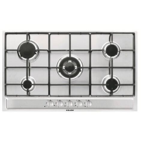 Plaque de cuisson Glem Gaz P95FXV inox 86 cm 11300 W