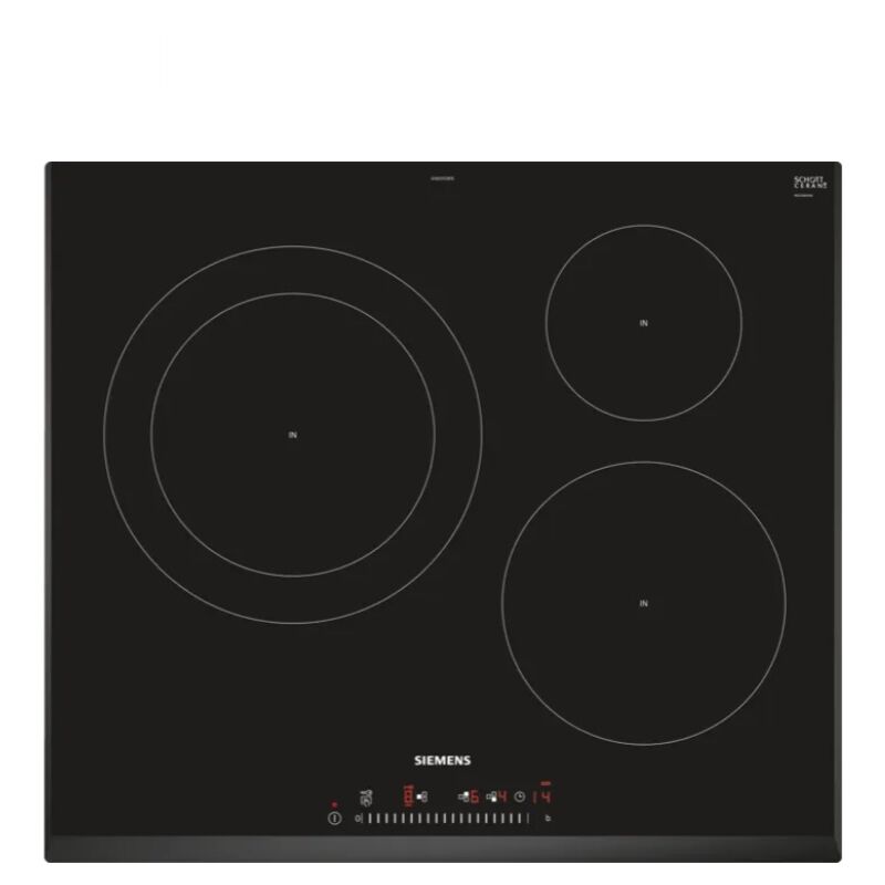 Plaque de cuisson induction 60cm 3 feux 7400w noir Siemens EH651FJB1E
